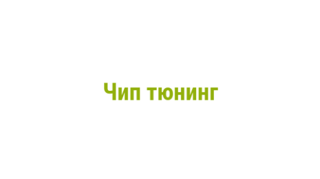 Логотип компании Чип тюнинг
