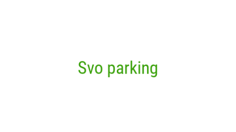Логотип компании Svo parking